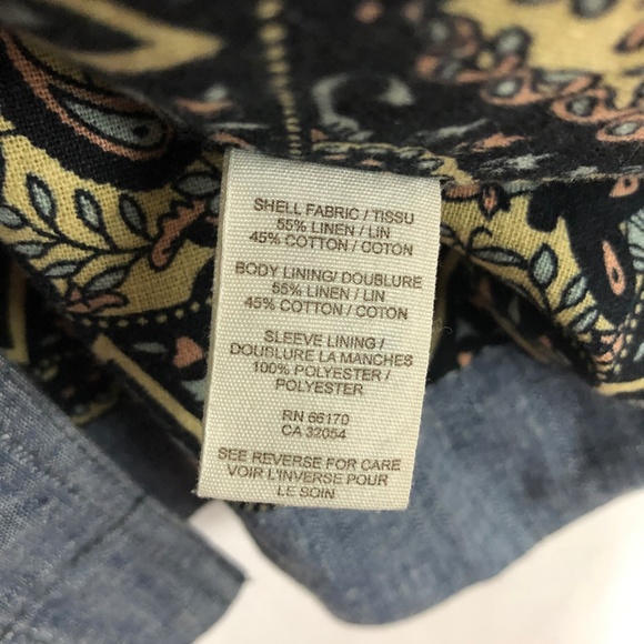 Free People Chambray Linen Blend Swing Jacket XS - Picture 5 of 5